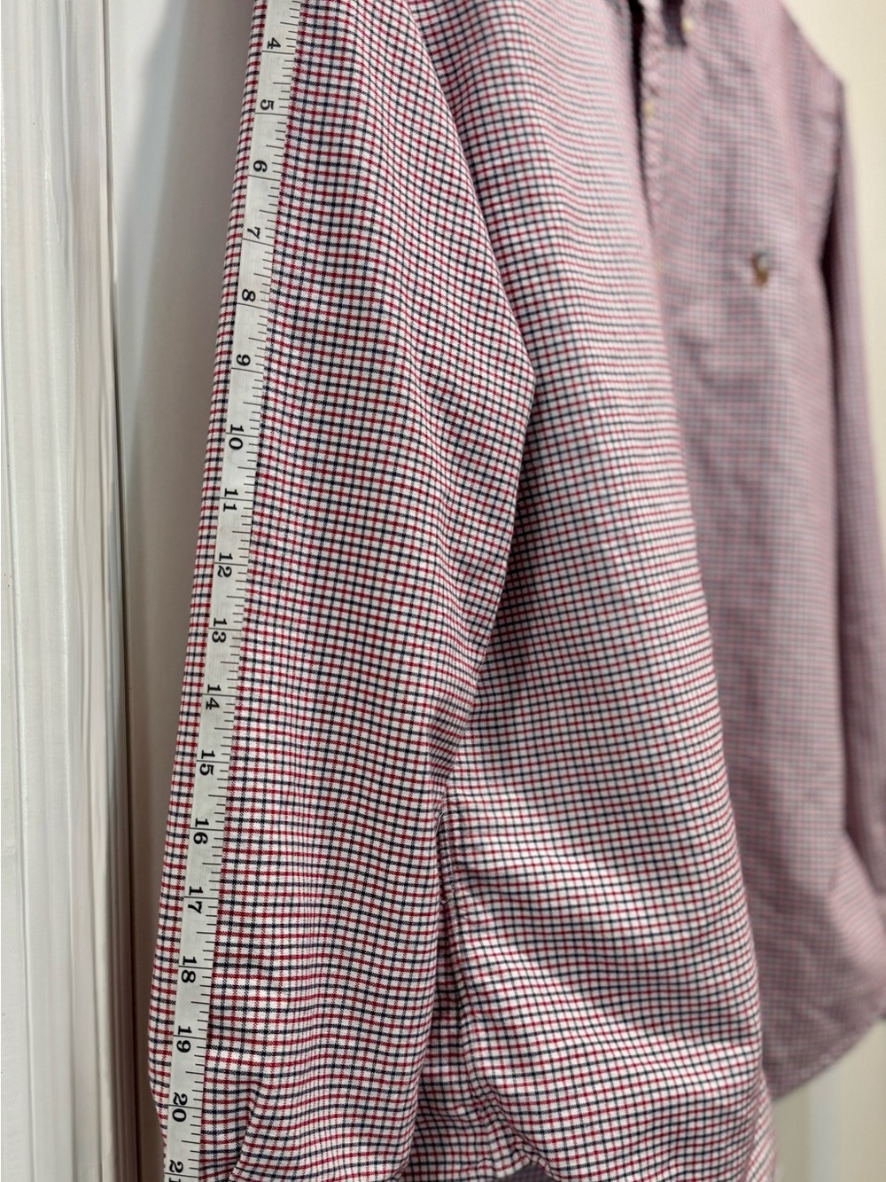 Ralph Lauren Red and White Checked Button-Down Shirt - Picture 5 of 8